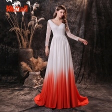 printed evening dress, sexy white evening dress, satin chiffon gown, open back evening dress, v neck dress